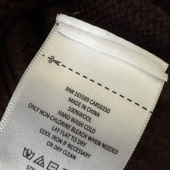 REVOLVE | Equipment Femme Brown Ribbed Wool Sweater XS | Split Neck Nwt - Picture 2 of 5